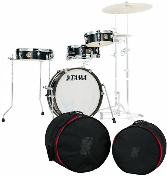 Tama Club-jam Pancake Hairline Black  + Drum Bag Set 4pc Club Jam - Hairline Black - Standaard drumstel - Main picture
