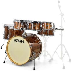 Studio drumstel Tama SUPERSTAR CLASSIC STUDIO 22 - 6 trommels en meer - Gloss Java Lacebark Pine