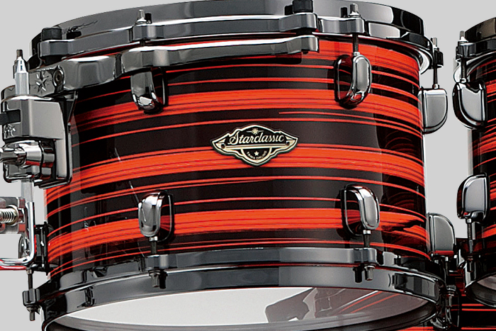 Tama Starclassic Kit 5 Futs Walnut Birch - Neon Orange Oyster - Fusion drumstel - Variation 1