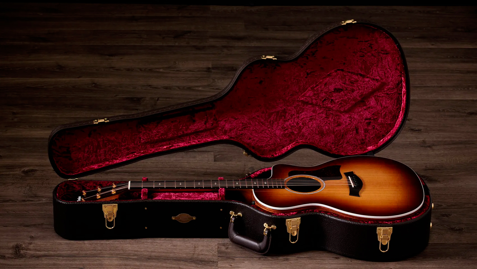 Taylor 214ce Sunset Blvd Mex Grand Auditorium Cw Epicea Noyer Eb Es2 - Shaded Edgeburst Top - Folk gitaar - Variation 7