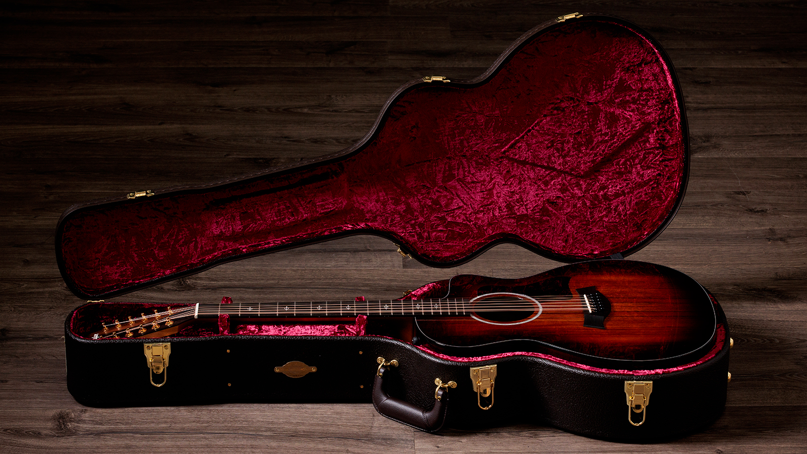 Taylor 264ce-k Dlx Grand Auditorium Cw 12c Tout Koa Eb Es2 - Shaded Edge Burst - Folk gitaar - Variation 8
