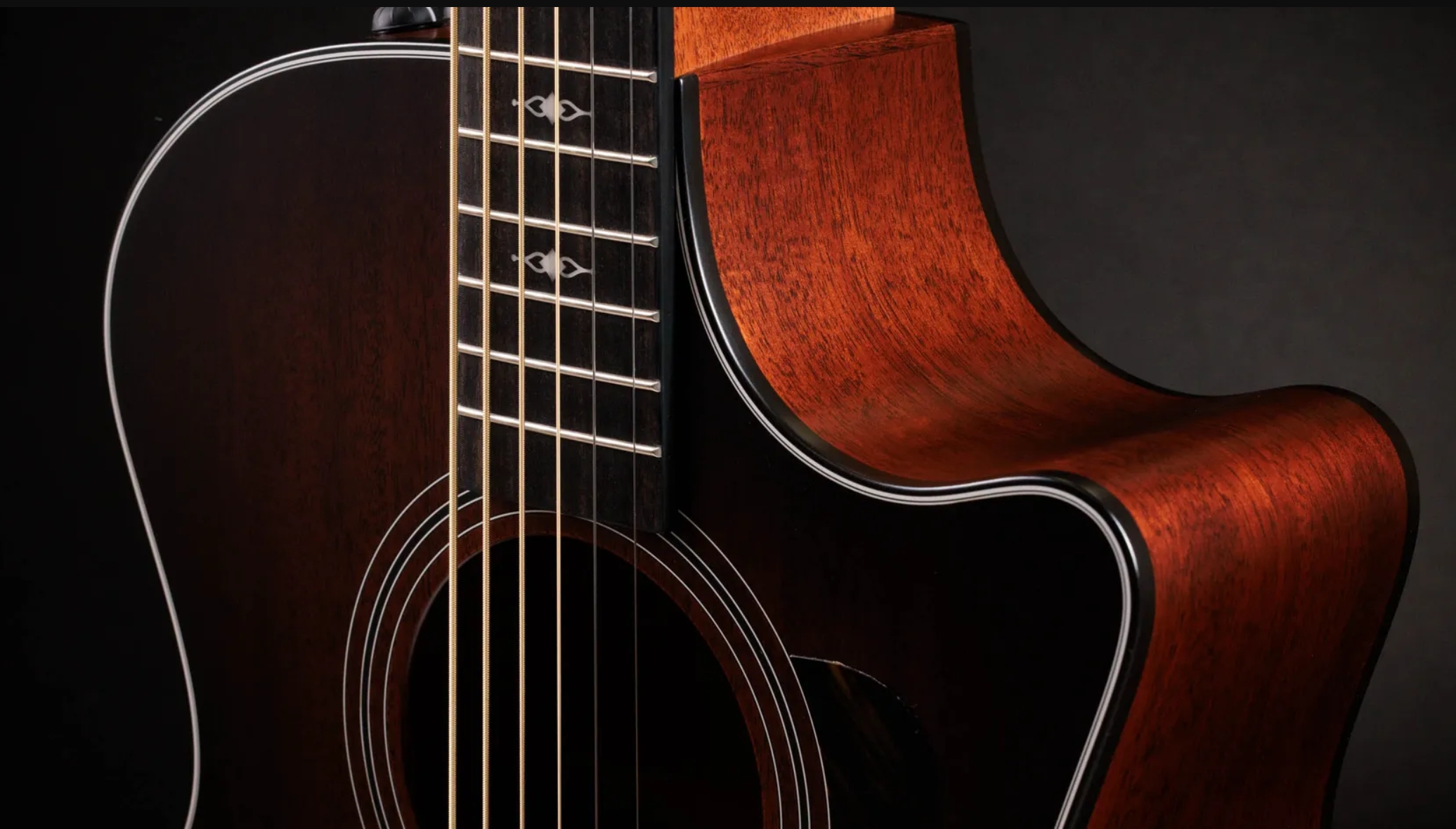 Taylor 324ce Baritone 6 Ltd Grand Auditorium Cw Tout Acajou Eb Es2 - Shaded Edgeburst Top Satin - Folk gitaar - Variation 3