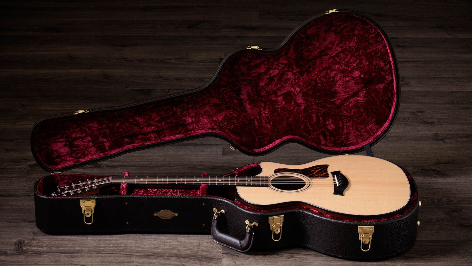 Taylor 354ce Grand Auditorium Cw 12c Epicea Sapele Eb Es2 - Medium Stain - Folk gitaar - Variation 7