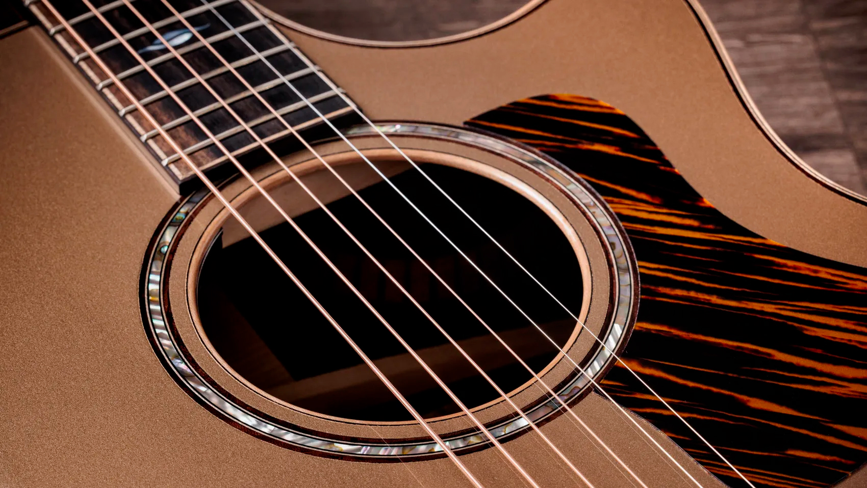 Taylor 814ce Ltd Casablanca Beige Top - Casablanca Beige Metallic - Folk gitaar - Variation 3