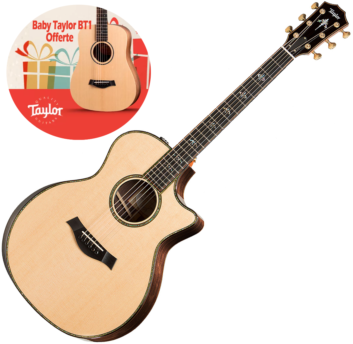 Taylor 914ce Grand Auditorium Epicea Palissandre Eb Es2 - Natural - Volksgitaar - Variation 6