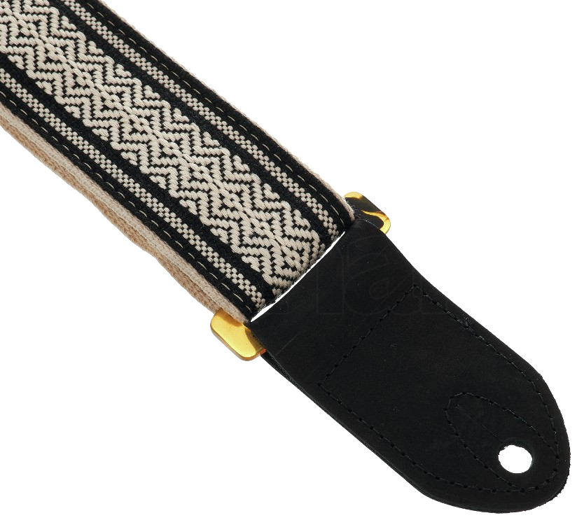 Taylor Academy Jacquard Leather Guitar Strap 2-inc White/black 4004-20 - Gitaarriem - Variation 2