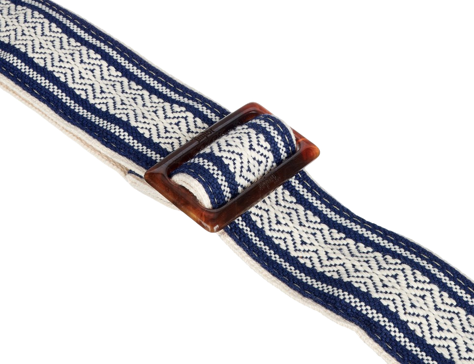 Taylor Academy Jacquard Leather Guitar Strap 2-inc White/blue 4006-20 - Gitaarriem - Variation 1