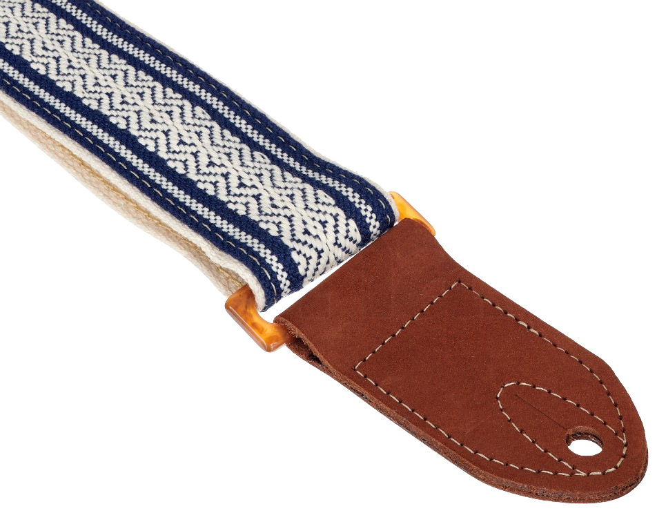 Taylor Academy Jacquard Leather Guitar Strap 2-inc White/blue 4006-20 - Gitaarriem - Variation 2