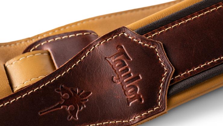 Taylor Ascension Strap Cordovan Leather 2.5 Inches Cordovan Black Butterscotch - Gitaarriem - Variation 3