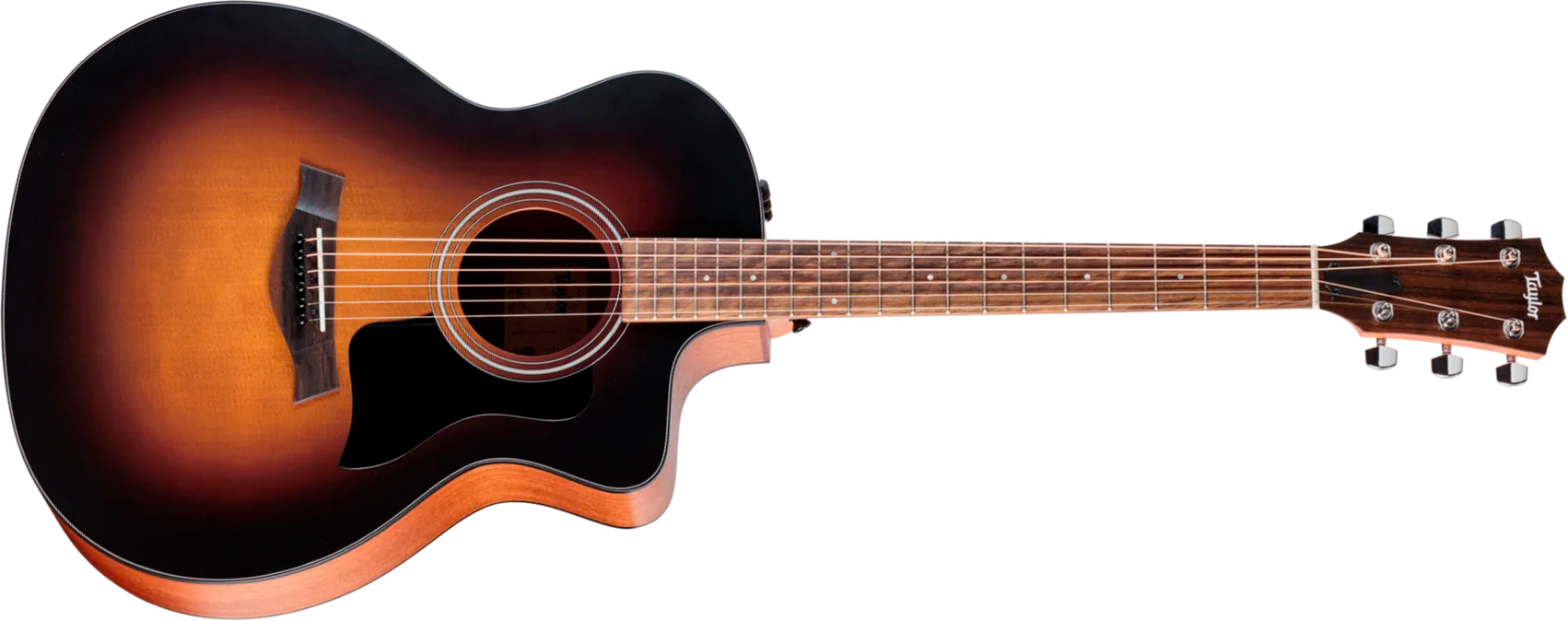 Taylor 114ce Special Edition Grand Auditorium Cw Epicea Sapele Euc Es2 - Dark Tobacco Edgeburst Top - Folk gitaar - Main picture