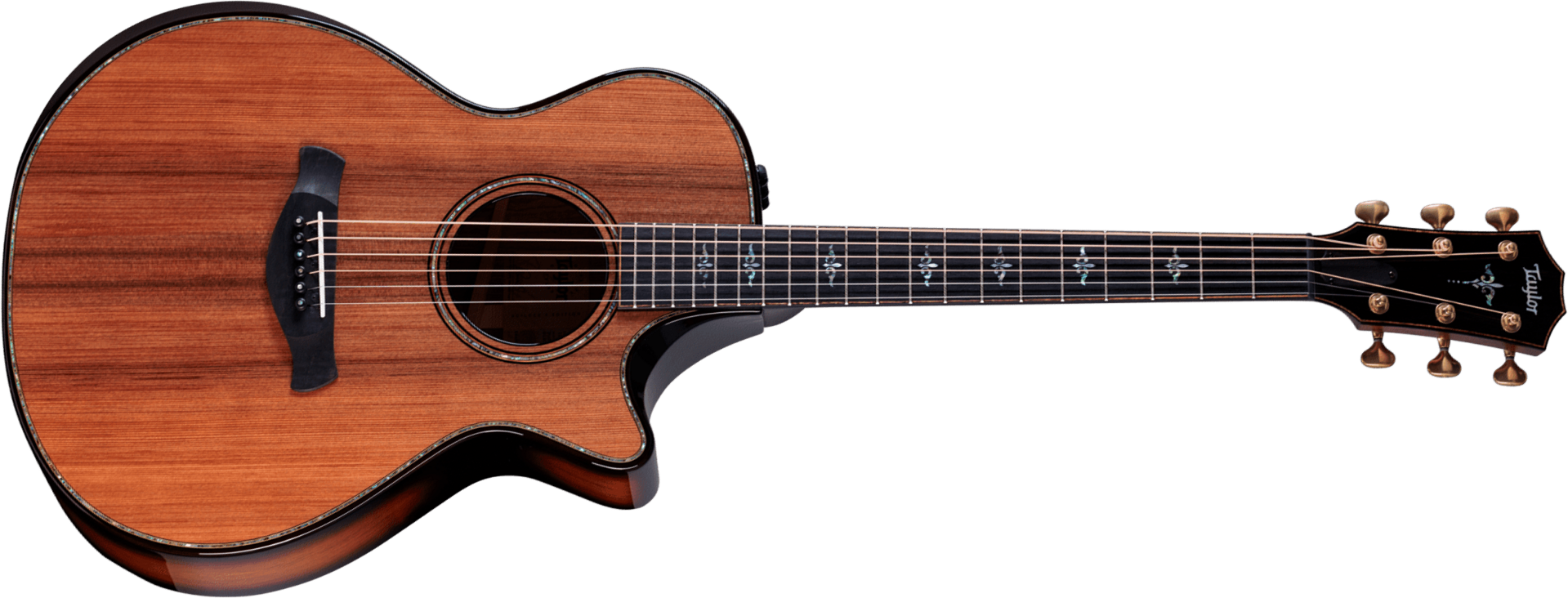 Taylor 912ce Builder's Edition Grand Concert Cw Sinker Redwood Palissandre Eb Es2 - Natural / Kona Edgeburst - Folk gitaar - Main picture