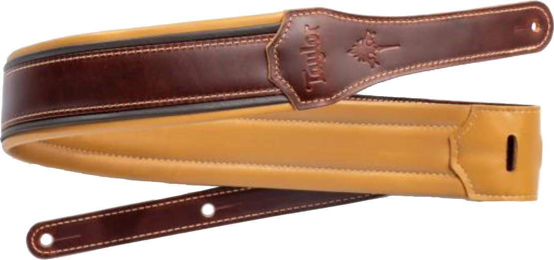 Taylor Ascension Strap Cordovan Leather 3.0 Inches Cordovan Black Butterscotch - Gitaarriem - Main picture