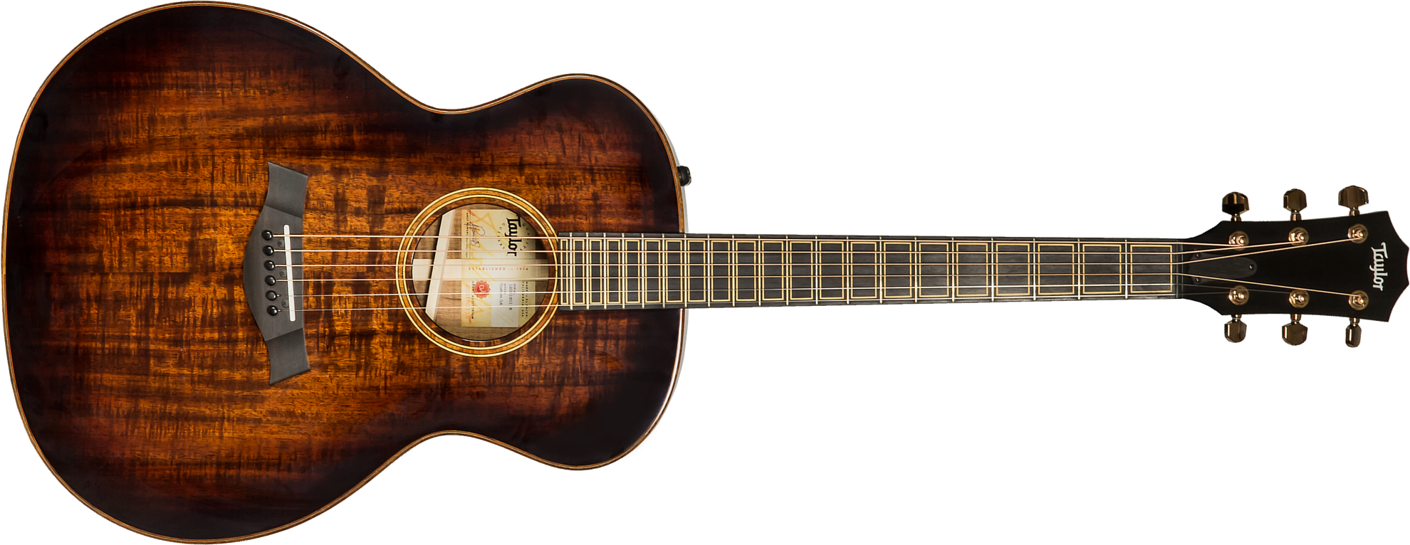 Taylor Custom Ga-e V-class Grand Auditorium Cw Tout Blackwood Eb Es2 #1202180118 - Shaded Edge Burst - Folk gitaar - Main picture
