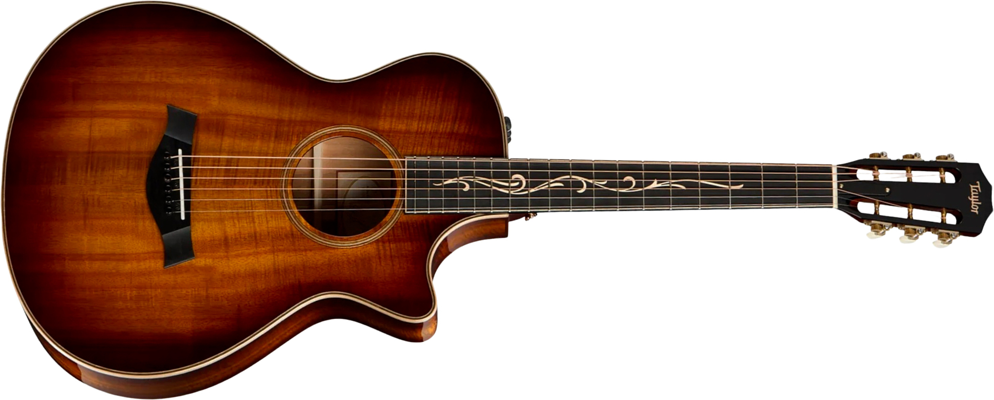 Taylor K22ce 12-fret Grand Concert Cw Shsc Tout Koa Eb Es2 - Dark Edgeburst - Folk gitaar - Main picture