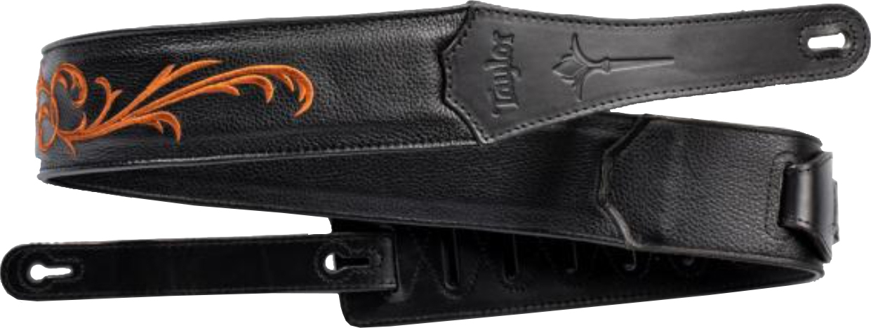 Taylor Strap Black Leather 3 Inches - Gitaarriem - Main picture