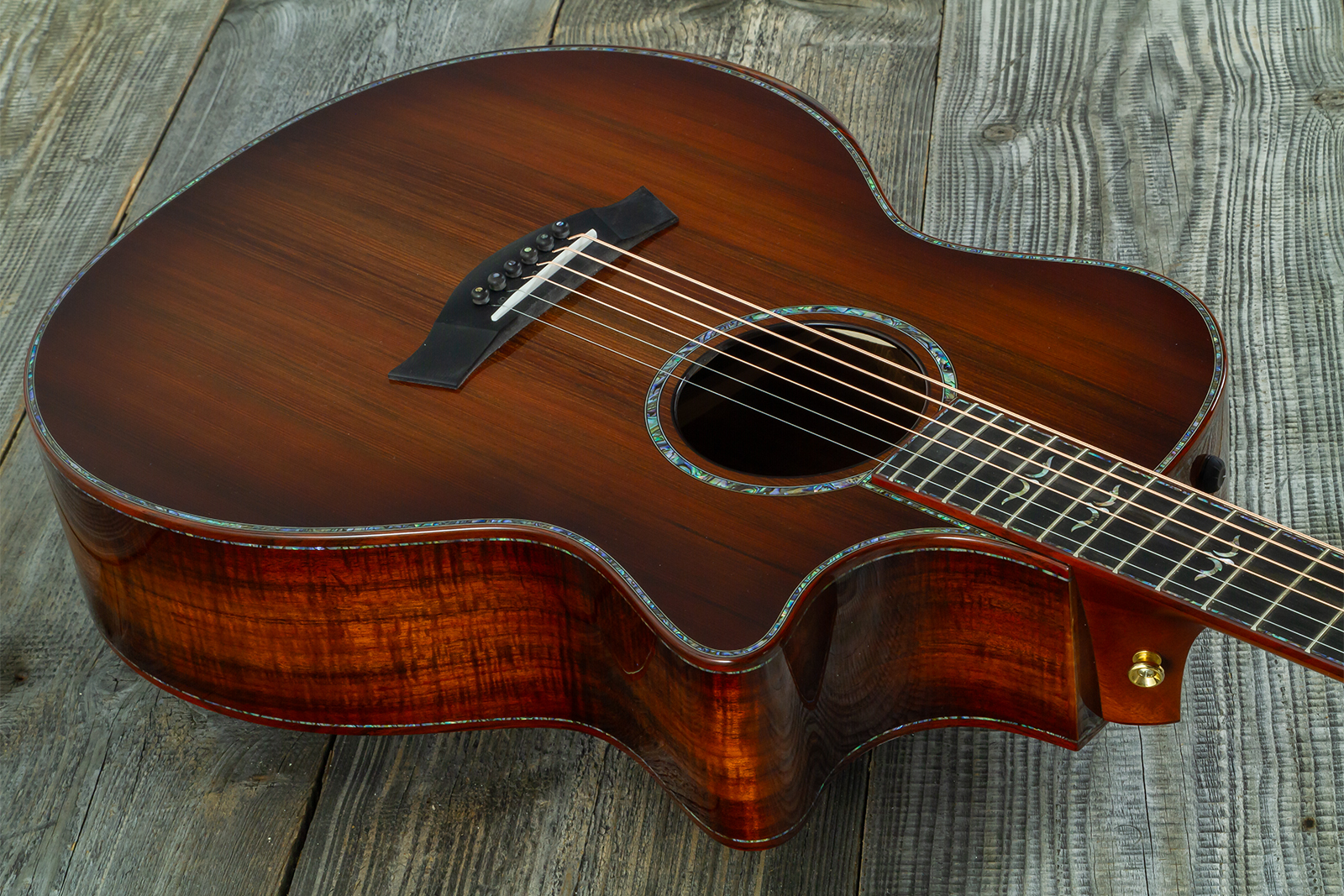 Taylor Custom Shop Grand Auditorium Cw Redwood / Koa Eb Es2 #1211143039 #1210103110 - Shaded Edgeburst - Folk gitaar - Variation 2