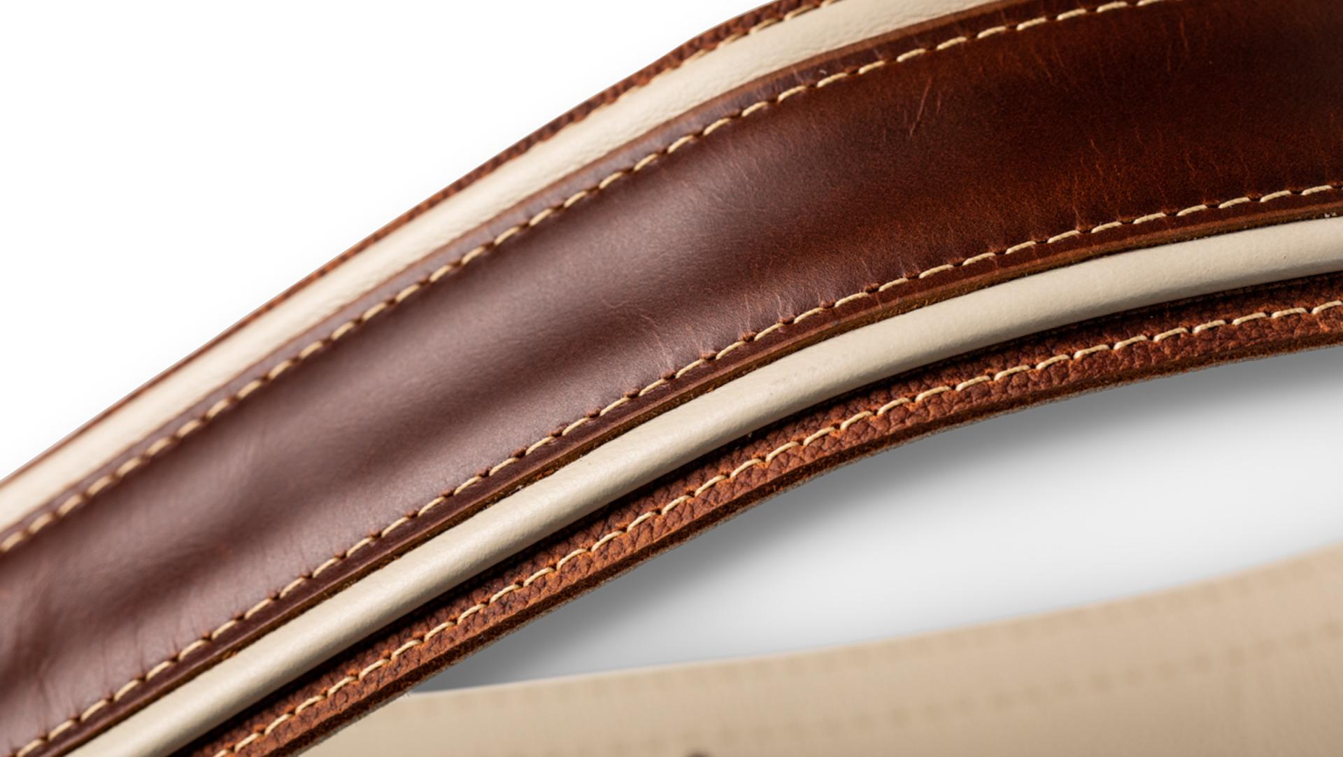 Taylor Element Leather Guitar Strap 2.5-inc Brown/cream 4113-25 Cuir - Gitaarriem - Variation 1