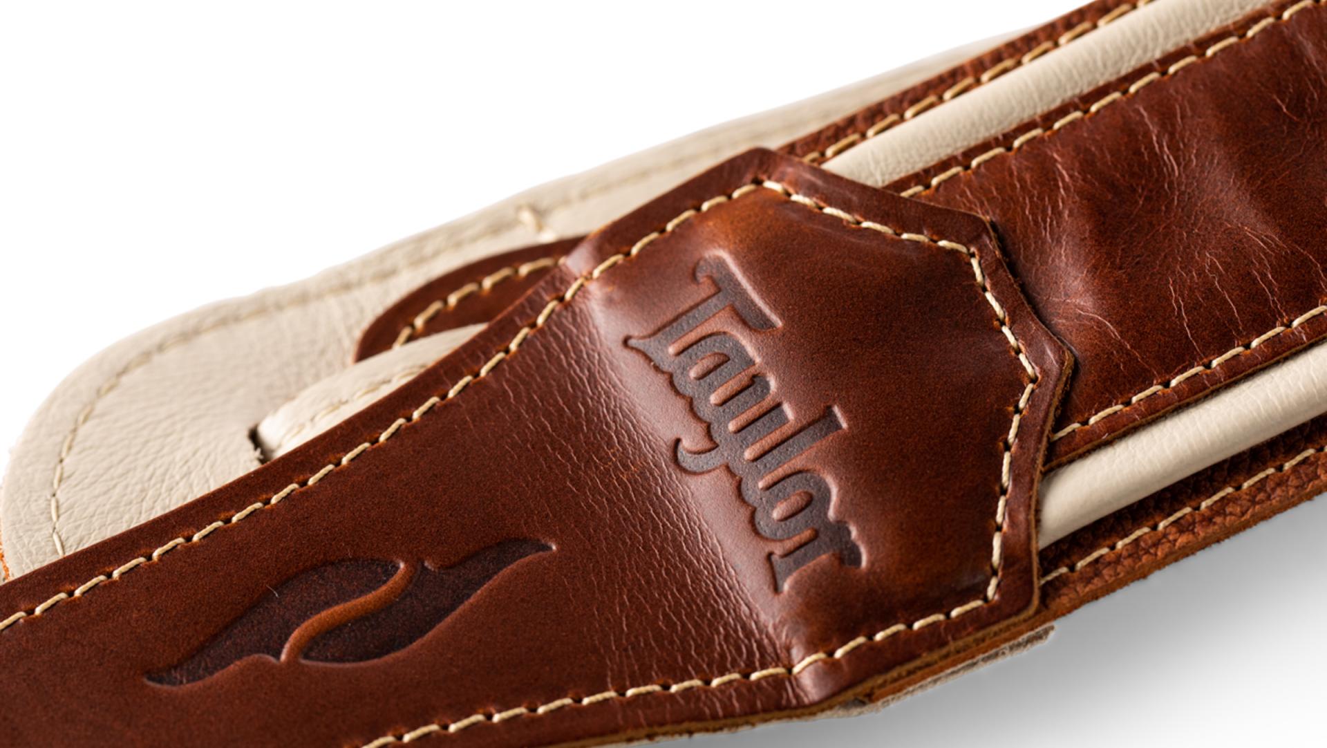 Taylor Element Leather Guitar Strap 2.5-inc Brown/cream 4113-25 Cuir - Gitaarriem - Variation 3