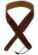 Embroidered Suede Guitar Strap 2.5 inch - Chocolate- 4400-25