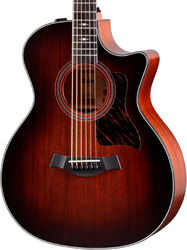 Folk gitaar Taylor 324ce Baritone-6 Ltd - Shaded edgeburst top satin