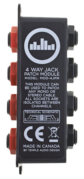 Temple Audio Design 4-way Jack Patch Mini Module - Toebehoren en onderdelen voor effecten - Variation 2