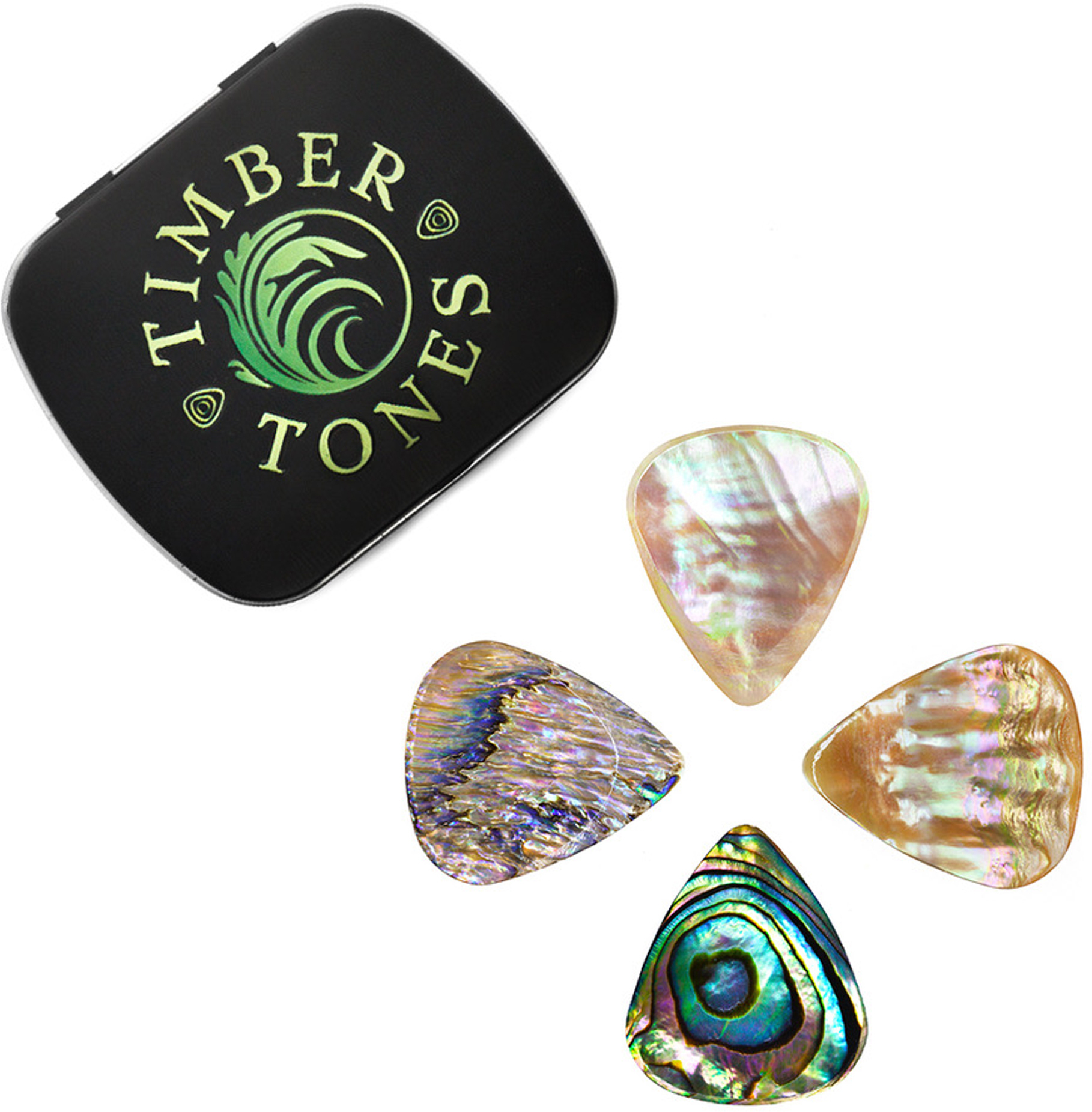 Timber Tones Boite 4 Mediators Abalone - Plectrum - Main picture