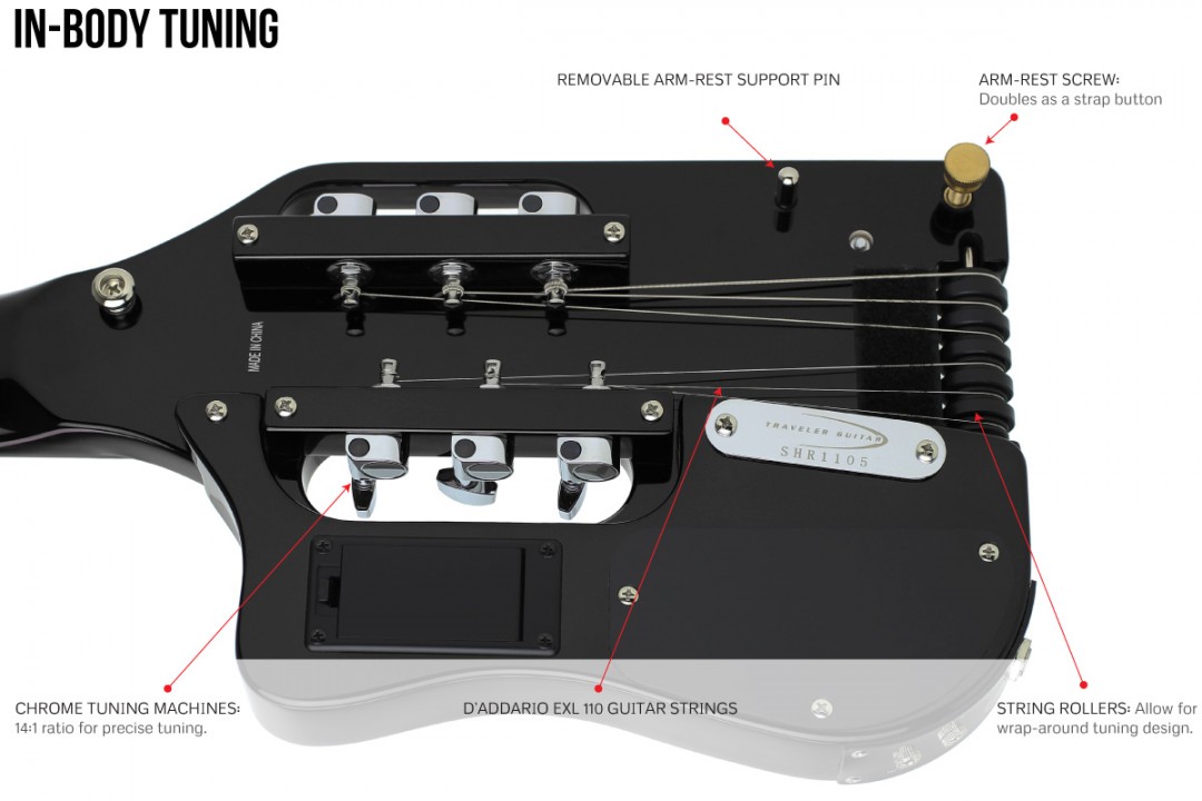 Traveler Guitar Speedster - Black - Elektrische reisgitaar - Variation 3