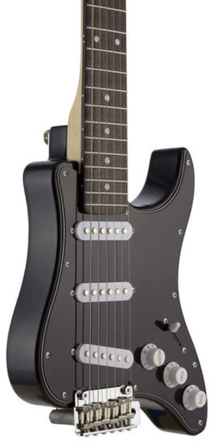 Traveler Guitar Travelcaster Deluxe Sss Trem Wal +housse - Black - Elektrische reisgitaar - Variation 2