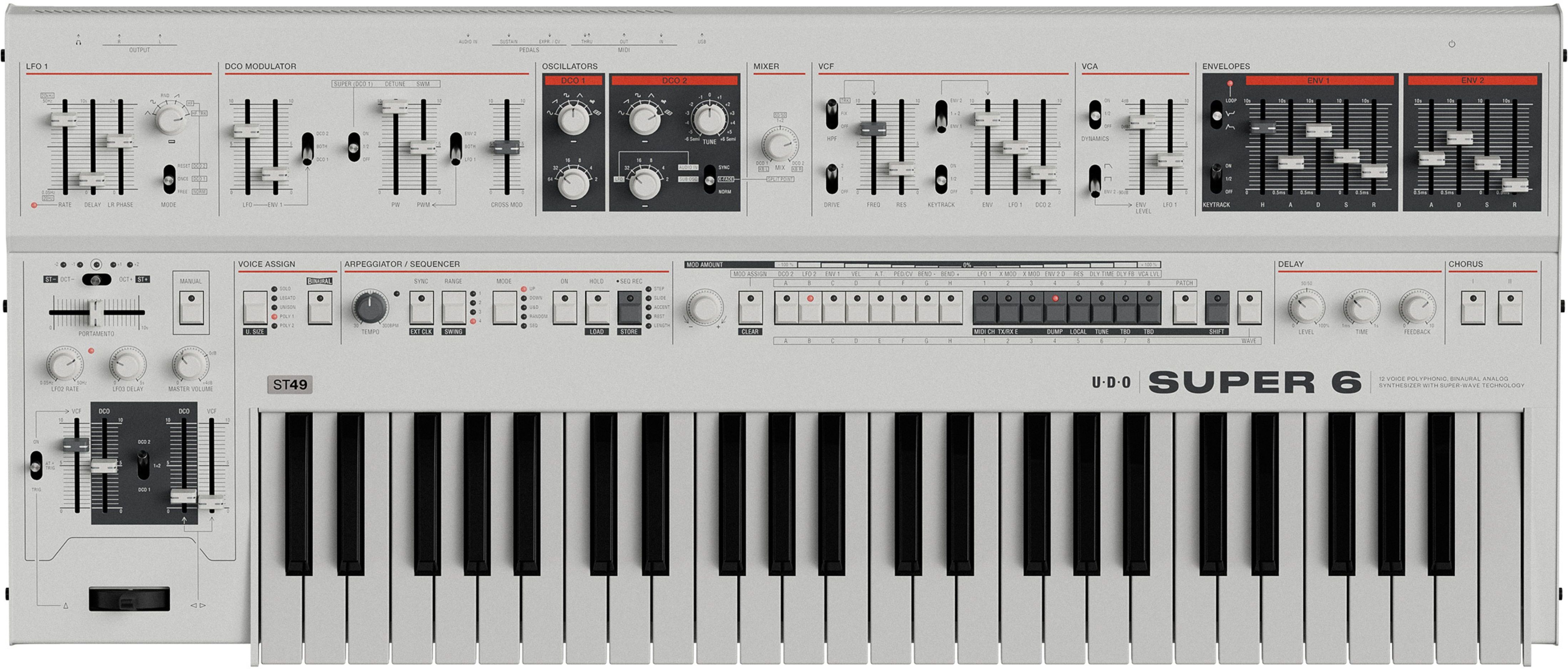 Udo Audio Super 6 St49 Blanc - Synthesizer - Main picture