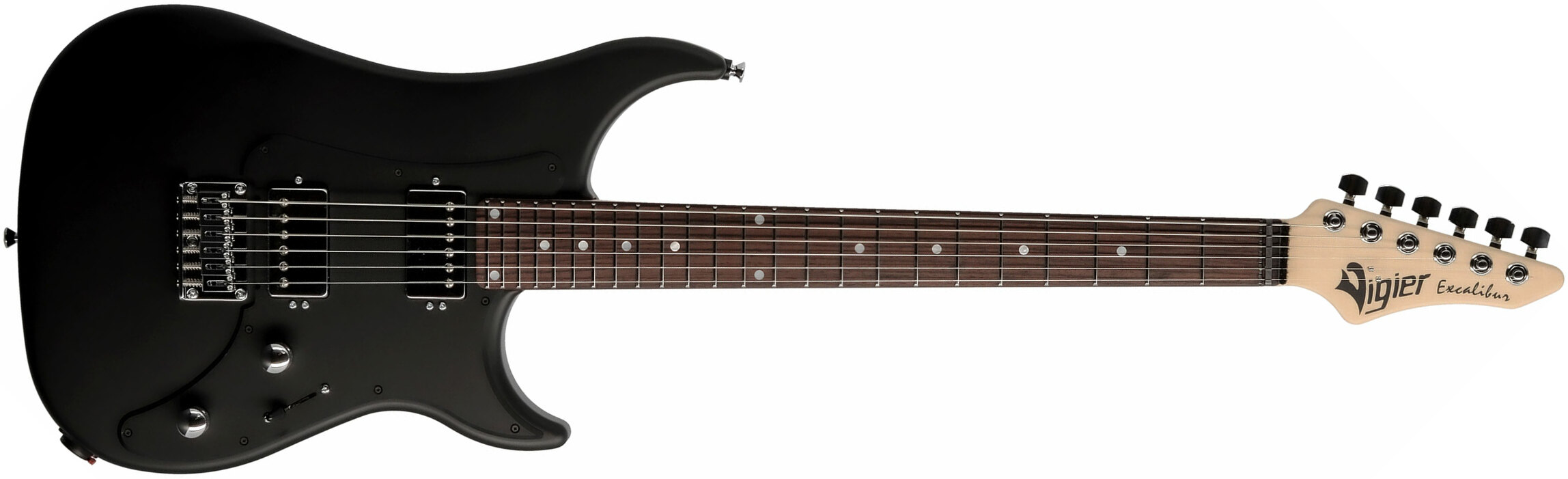 Vigier Excalibur Indus 2h Ht Rw - Black Matte - Guitarra eléctrica de doble corte. - Main picture