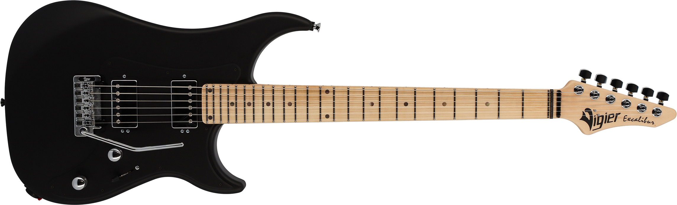 Vigier Excalibur Indus 2h Trem Mn - Black Matte - Guitarra eléctrica de doble corte. - Main picture
