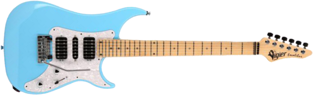 Vigier Excalibur Supra Hsh Trem Mn +etui - Marie-antoinette Blue - Metalen elektrische gitaar - Main picture