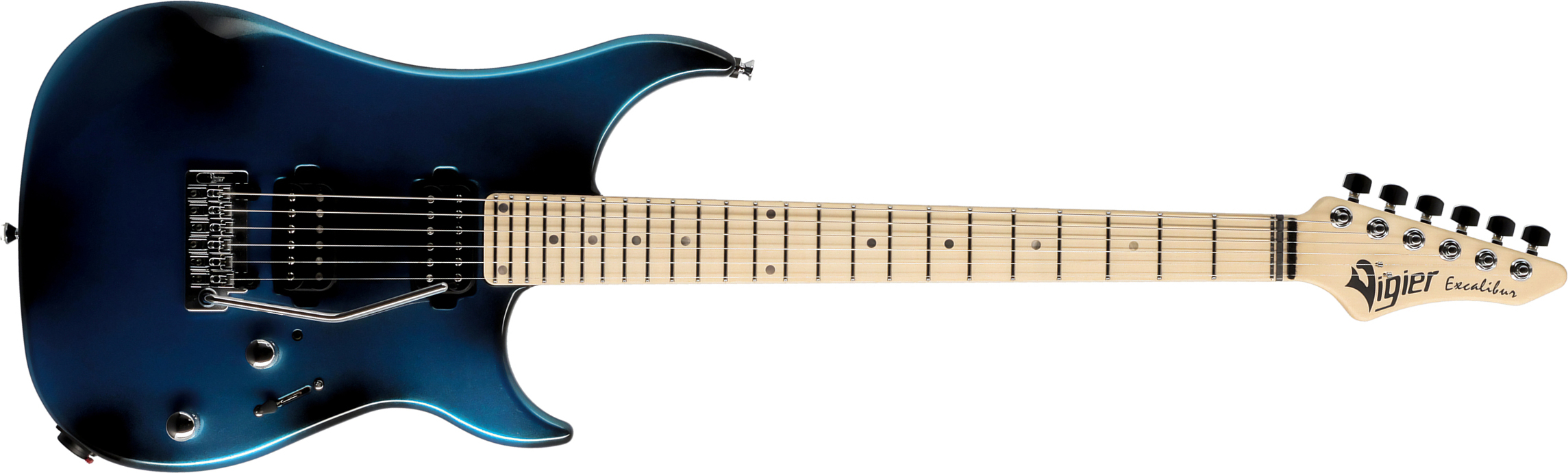 Vigier Excalibur Thirteen 2h Trem Mn - Urban Blue - Elektrische gitaar in Str-vorm - Main picture