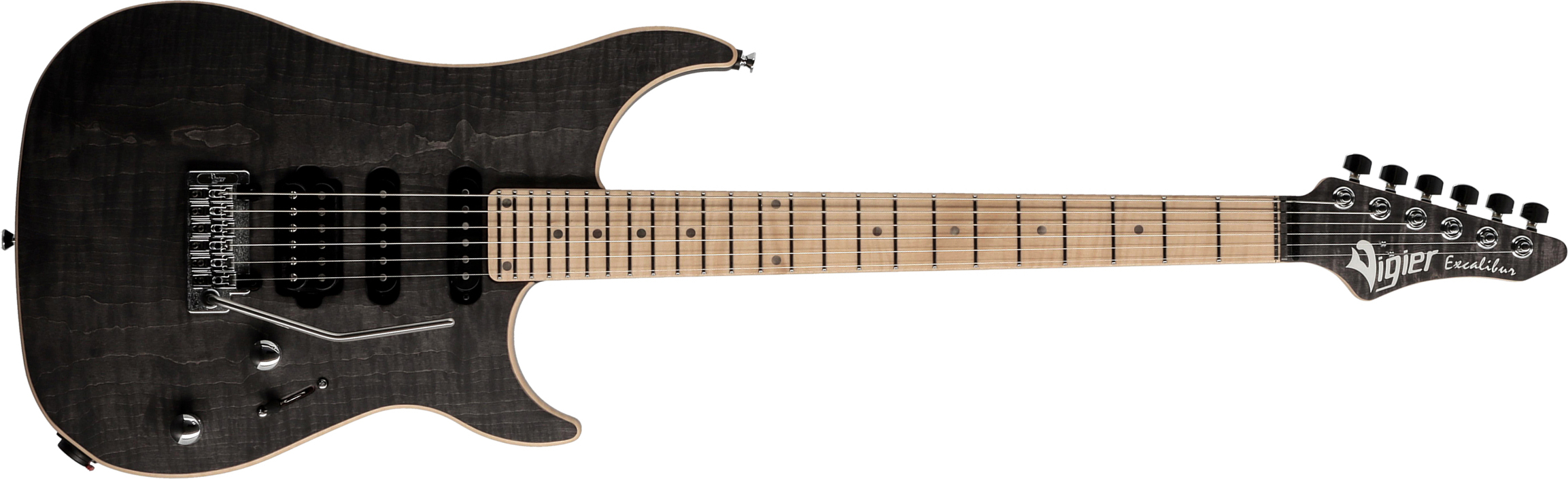 Vigier Excalibur Ultra Blues Hss Trem Mn - Black Diamond - Elektrische gitaar in Str-vorm - Main picture