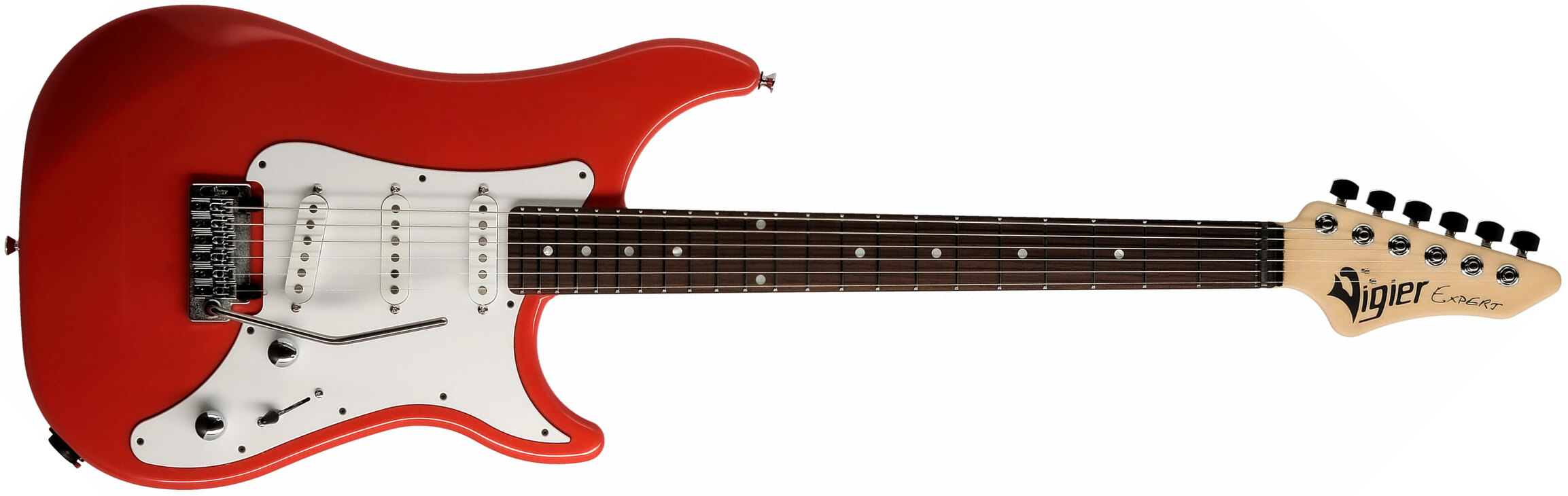 Vigier Expert Classic Rock Sss Trem Rw - Normandie Red - Elektrische gitaar in Str-vorm - Main picture