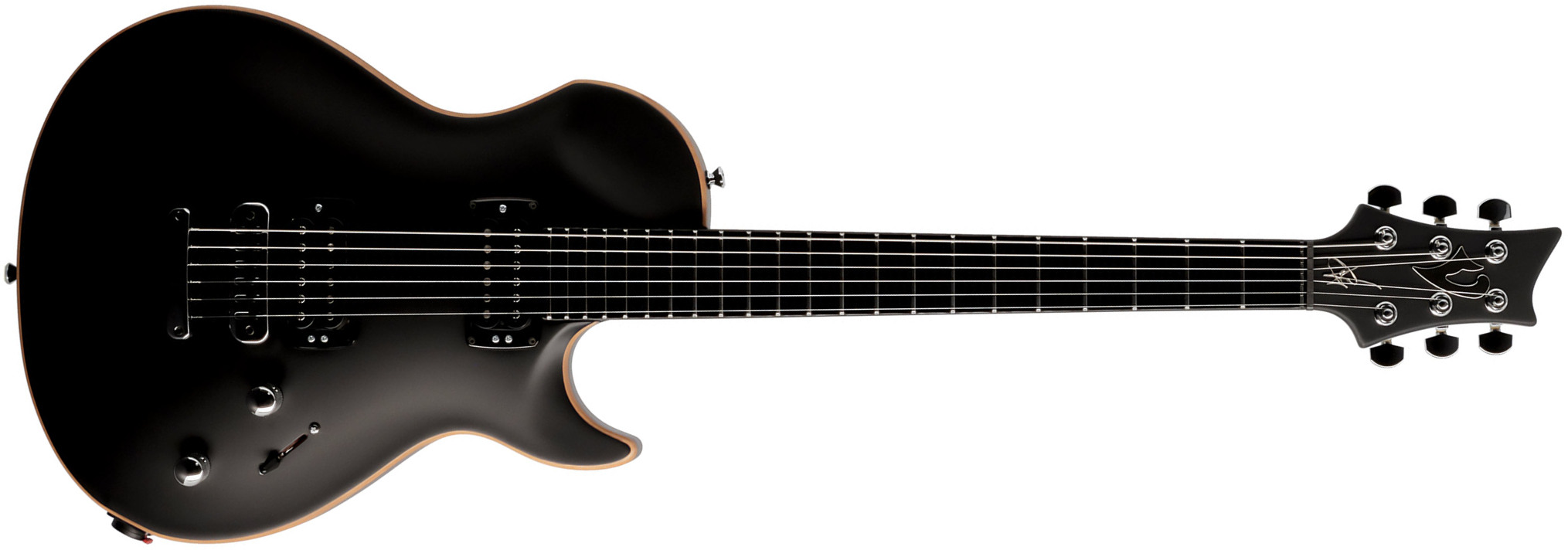 Vigier G.v. Rock 2h Ht Phe - Black Matte - Enkel gesneden elektrische gitaar - Main picture