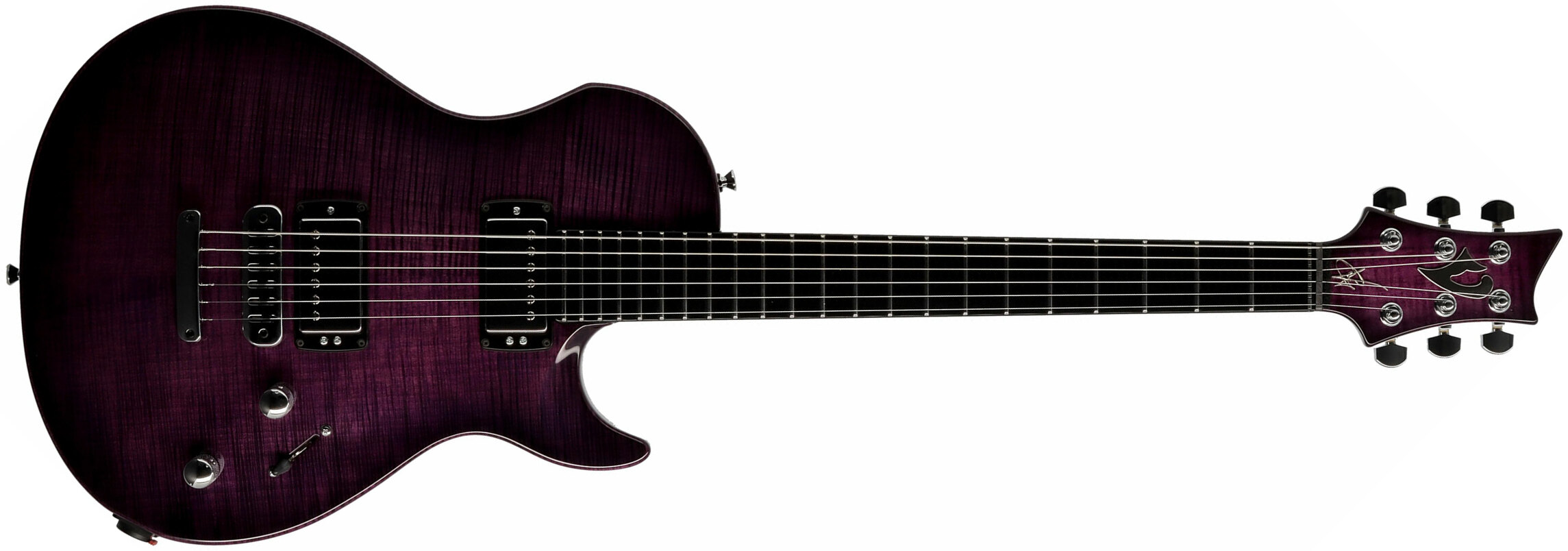 Vigier G.v. Wood 2h Ht Phe - Purple Fade - Enkel gesneden elektrische gitaar - Main picture