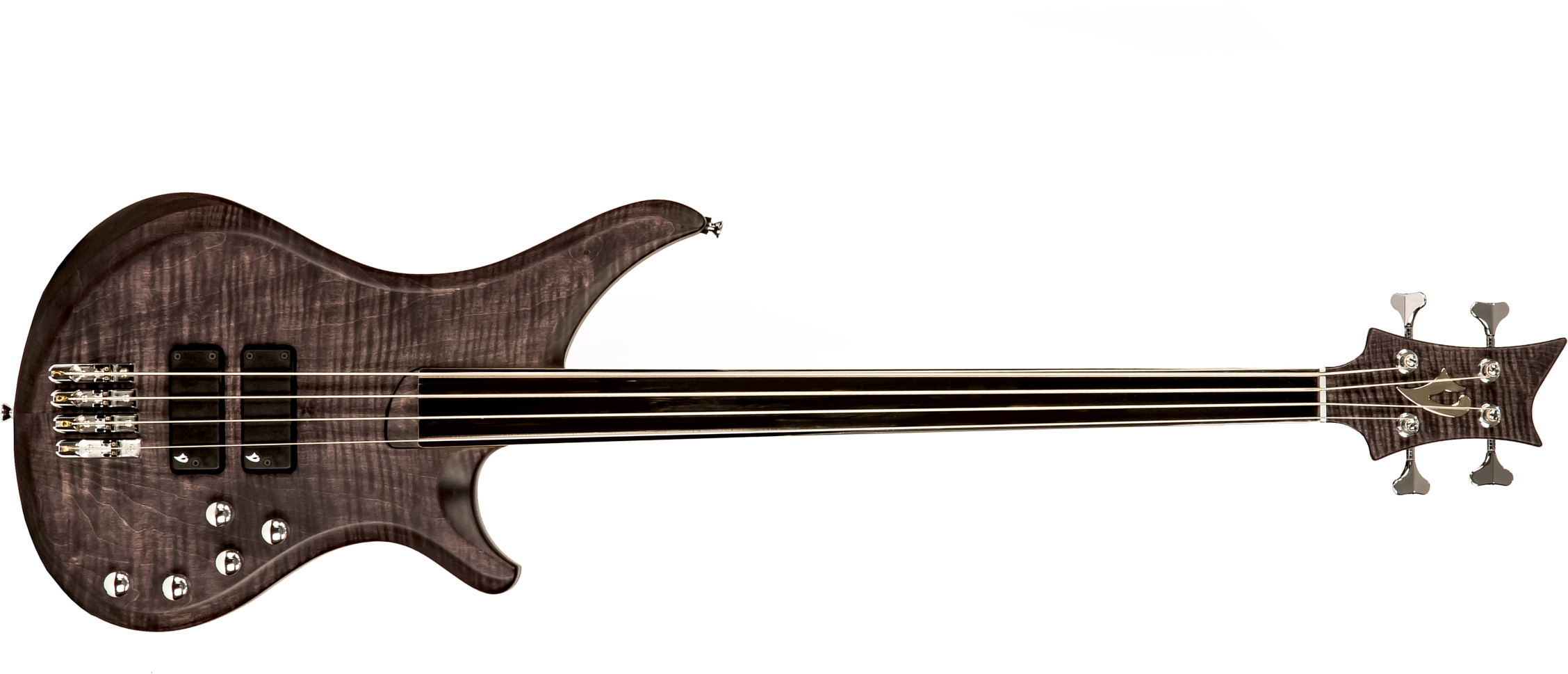 Vigier Passion Iv Fretless Imetal Active Dm +etui - Black Diamond - Solid body elektrische bas - Main picture