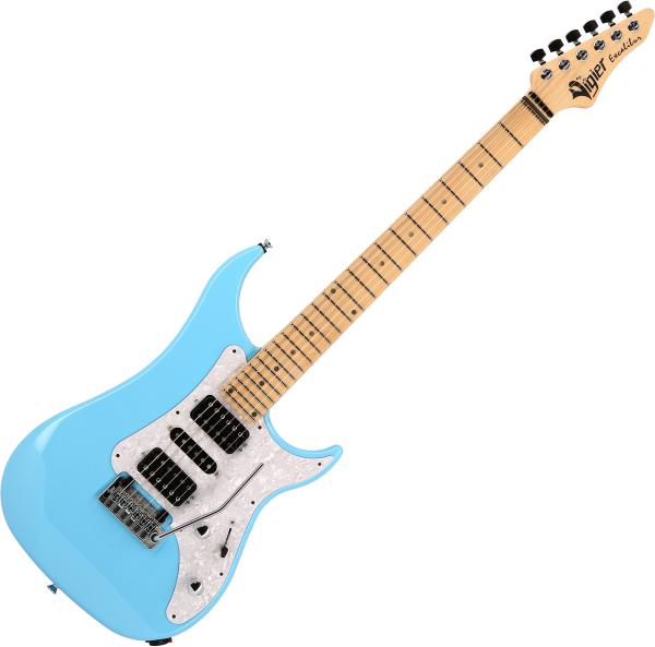 Vigier Excalibur Supra Hsh Trem Mn +etui - Marie-antoinette Blue - Metalen elektrische gitaar - Variation 2