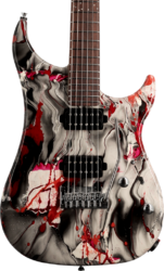 Elektrische gitaar in str-vorm Vigier                         Excalibur Kaos (HH, Trem, RW) - Rock art chrome black red