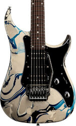Elektrische gitaar in str-vorm Vigier                         Excalibur Original HSH (RW) - Rock art grey blue