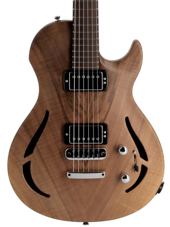 Semi hollow elektriche gitaar Vigier                         G.V. Wood Hollow Royal Walnut #0629 - Natural