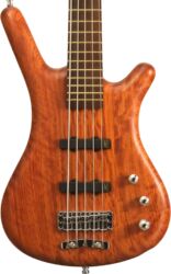Solid body elektrische bas Warwick PRO GPS Teambuilt Corvette Bubinga 5-String - Natural transparent satin