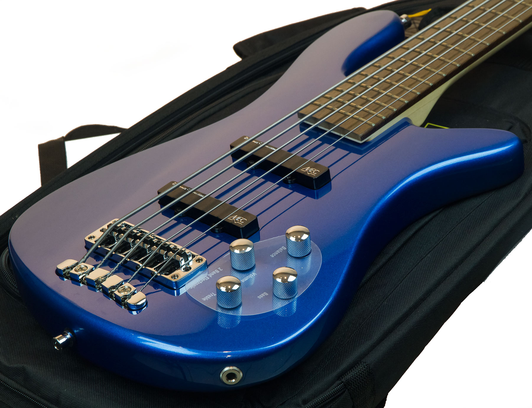 Warwick Streamer Lx 5 String Rockbass 5-cordes Active Wen +housse - Blue Metallic - Solid body elektrische bas - Variation 1