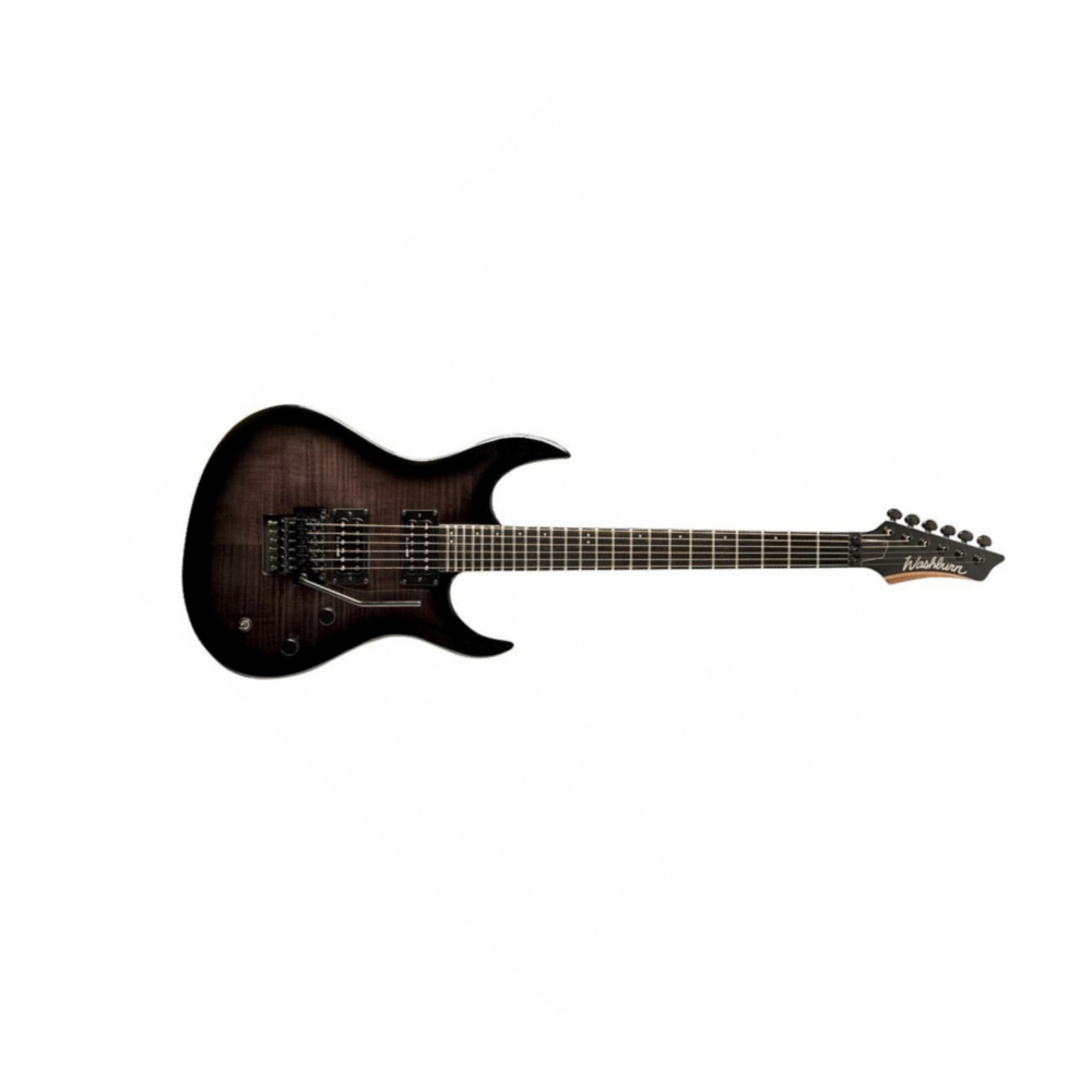 Washburn Xmpro2fr - Flame Black Burst - Elektrische gitaar in Str-vorm - Variation 1
