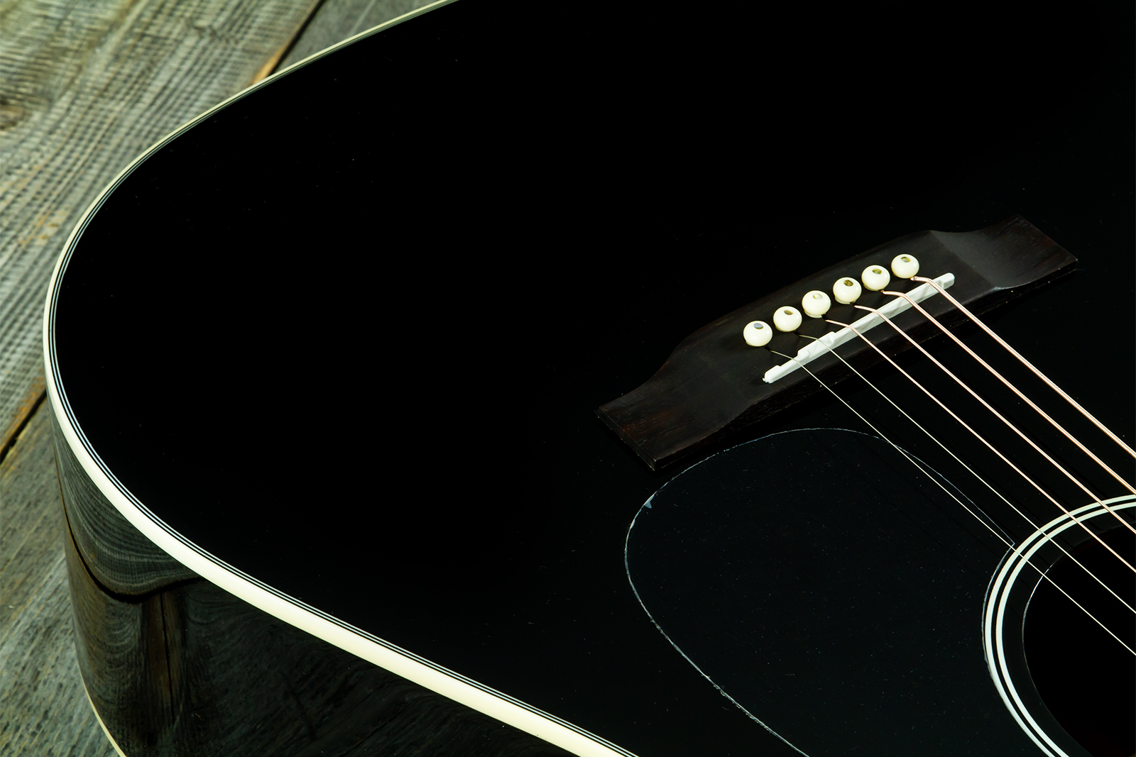 Wesland Dr300-ce-bk Dreadnought Cw Epicea Acajou Rw - Black - Folk gitaar - Variation 3