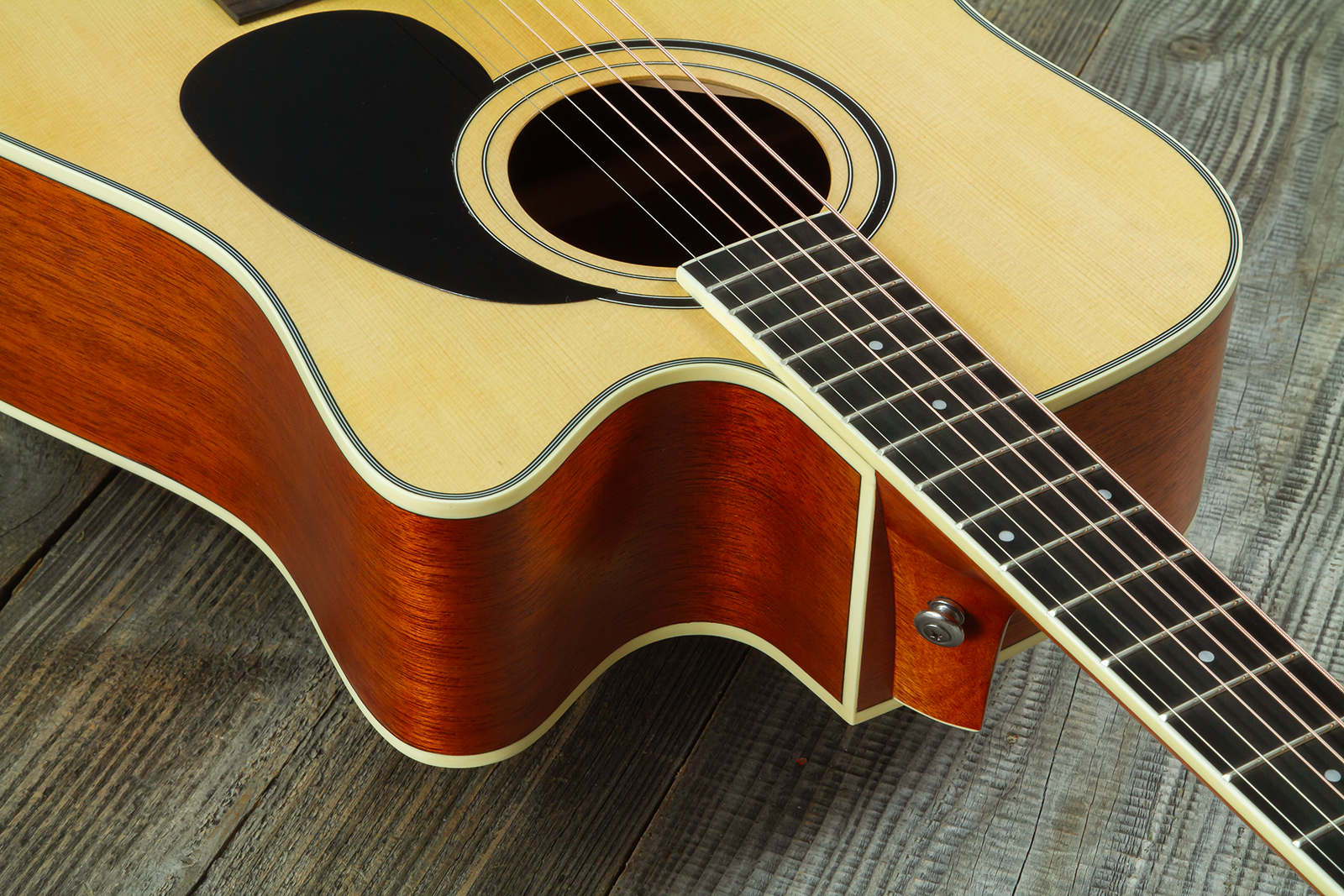 Wesland Dr300-ce-nat Dreadnought Cw Epicea Acajou Tec - Natural - Folk gitaar - Variation 5
