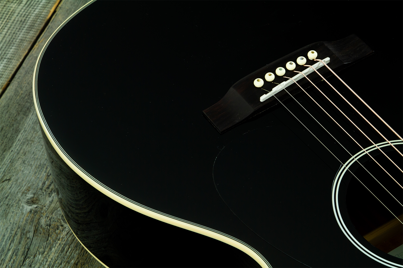 Wesland Om300-bk Om Epicea Acajou Rw - Black - Folk gitaar - Variation 3