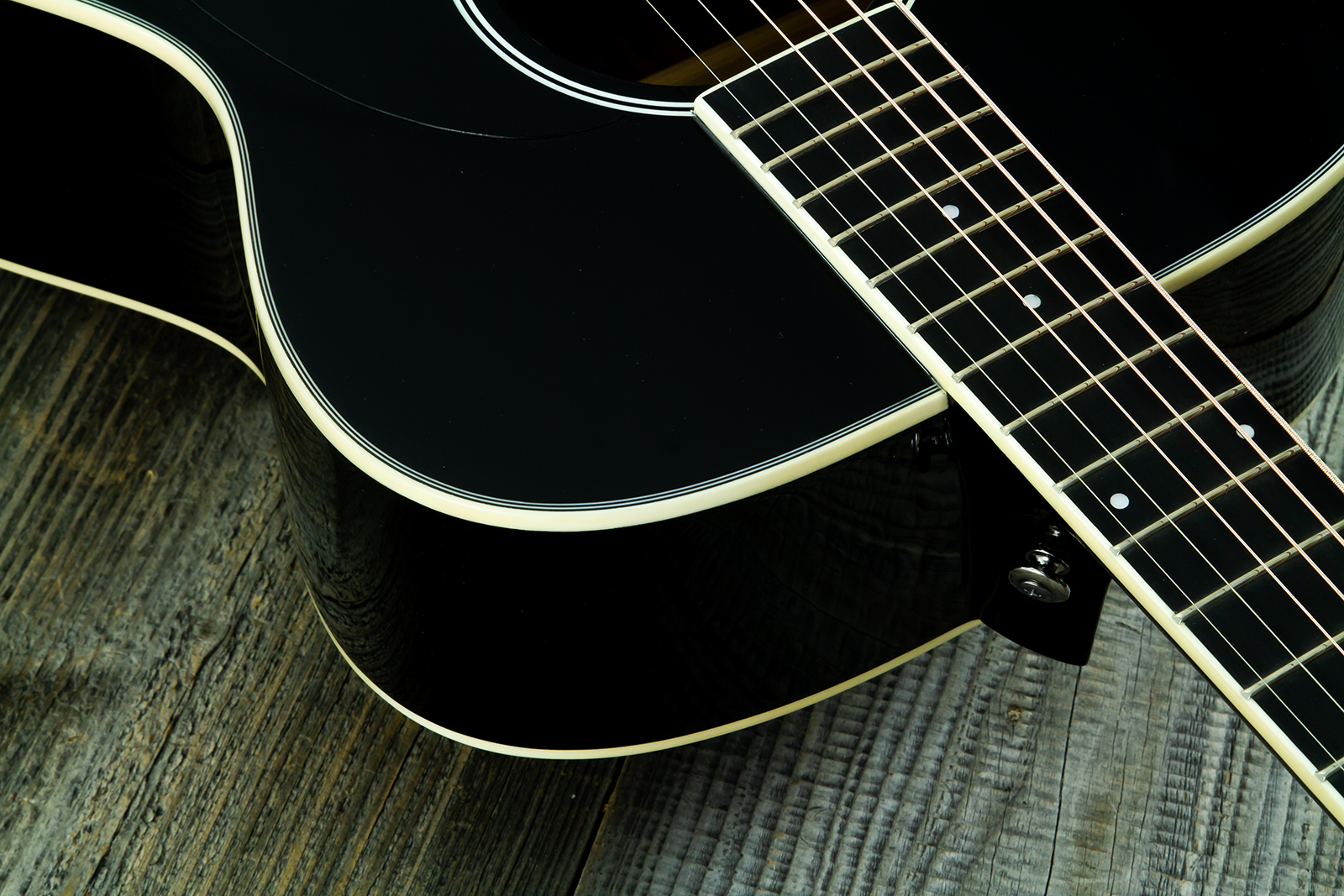 Wesland Om300-bk Om Epicea Acajou Rw - Black - Folk gitaar - Variation 4