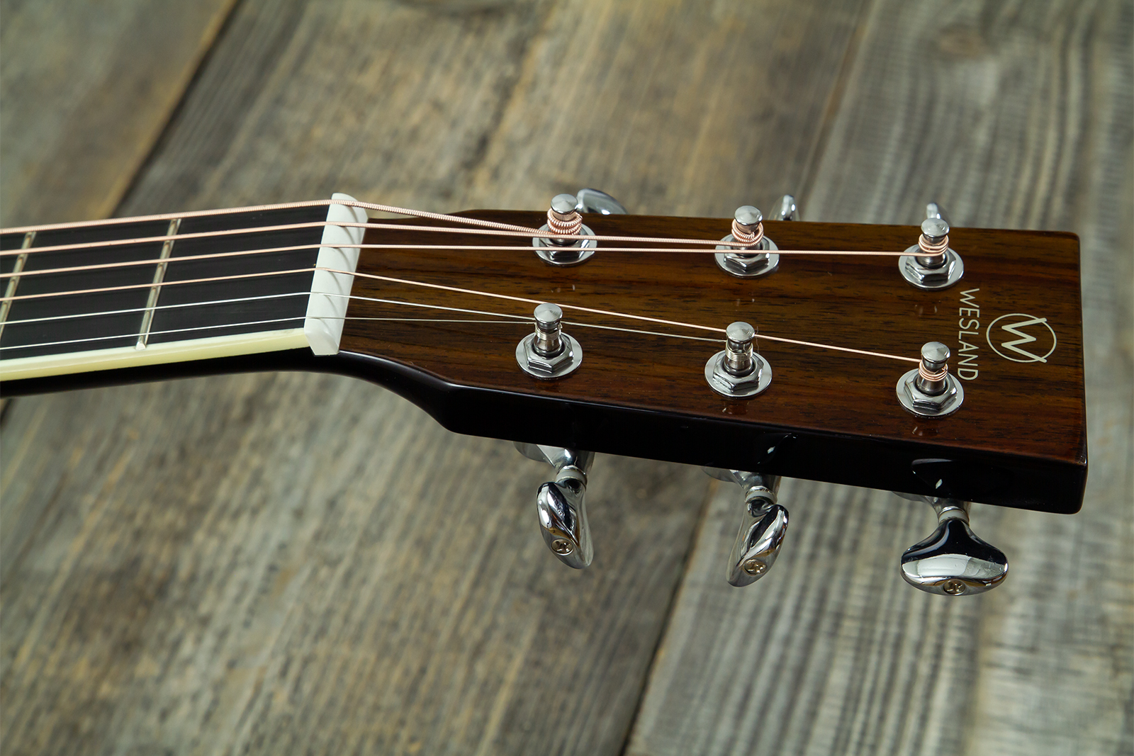 Wesland Om300-bk Om Epicea Acajou Rw - Black - Folk gitaar - Variation 6